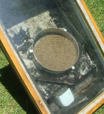 Bulgar wheat in solar extractor