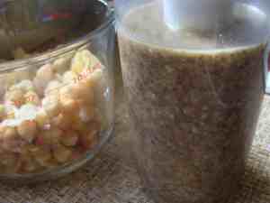Hummus made with flax and sesame seeds. Hummus made with flax and sesame seeds.
