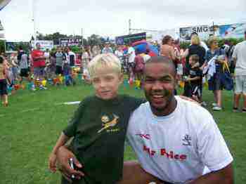 The springbok rugby player JP Peterson. The springbok rugby player JP Peterson.