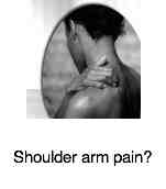 A man with shoulder pain. A man with shoulder pain.