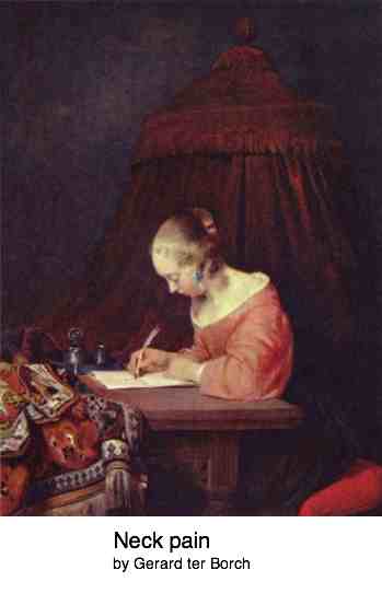 Neck pain whilst writing. Neck pain whilst writing.