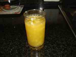 A natural orange drink. A natural orange drink.