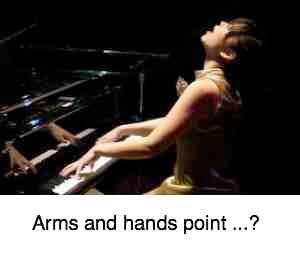 Hands must point down to prevent mouse-arm. Hands must point down to prevent mouse-arm.