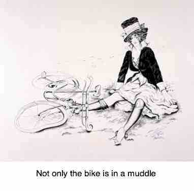 Rib pain after a fall from a bicycle.