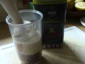 Sesame and flaxseed tahini. Sesame and flaxseed tahini.