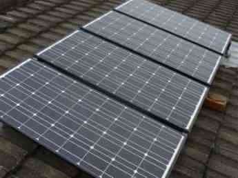 Four 90W solar panels. Four 90W solar panels.