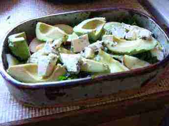 Spinach, apple and avocado recipe.