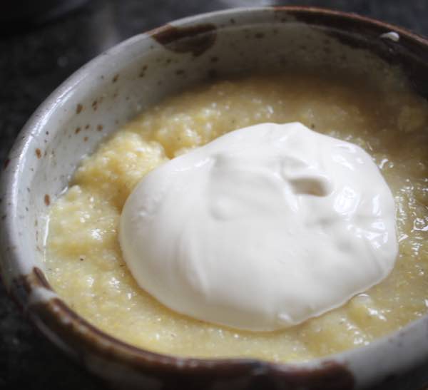 Stone milled whole corn and cream Stone milled whole corn and cream