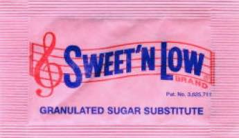 Sweet 'N Low artificial sweetener.